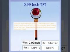 0.99インチ高画質 IPS TFT LCD丸色画面 - 128x115 解像度,GC9107,フルカラーディスプレイ,広い視角,スマートウェアラブル / DIY 電子プロジェクト / 産業機器パネル用