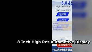 車載モニター用8インチTFT LCDディスプレイ