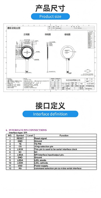1.38 inch IPS TFT LCD Module,240RGBx240 resolution , SPI Interface,380 brightness, Driving IC NV3002B 2LEDS