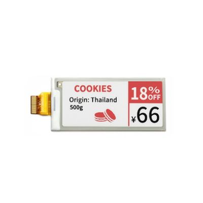 2.9インチE紙ディスプレイ 128x296解像度と電子棚とステキノートのためのSPIインターフェース